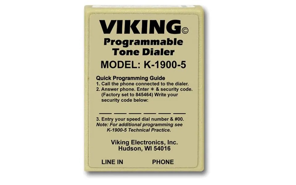 Viking K-1900-5 Hot Dialer With Touch Tone