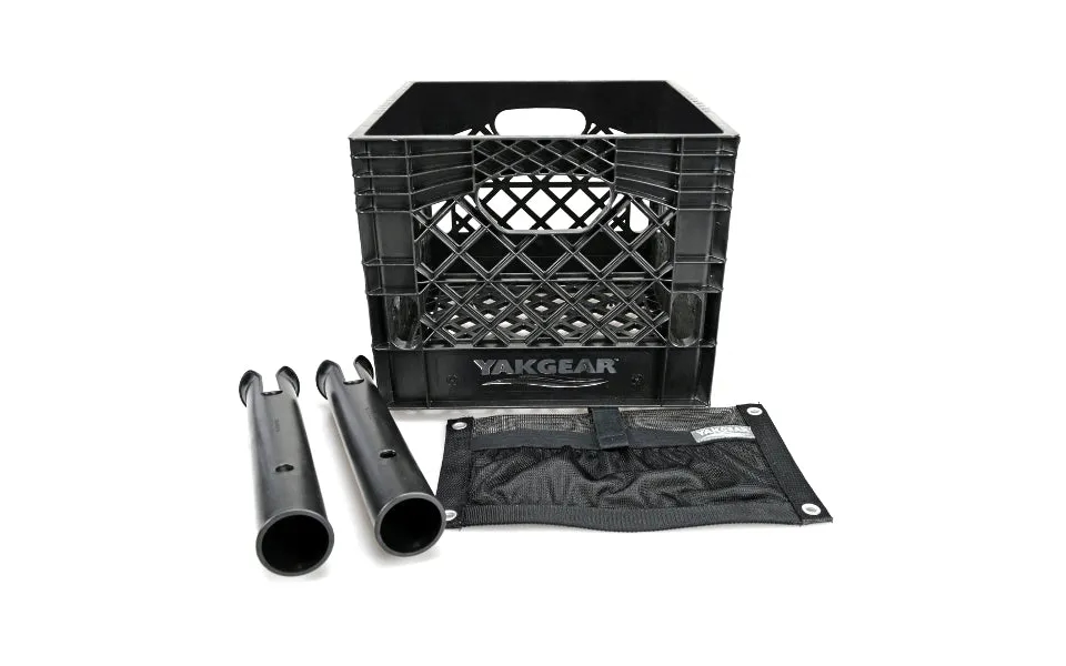 Yakgear 01-0026-01 Anglers Crate Kit - Starter 13 In X 13 Inch Black Plastic Starter Angler Kit With Yakgear Logo With B