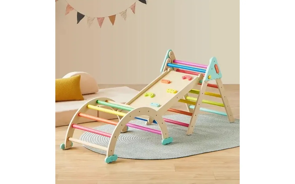 Tiny Land 7-in-1 Rainbow Pikler Triangle Set