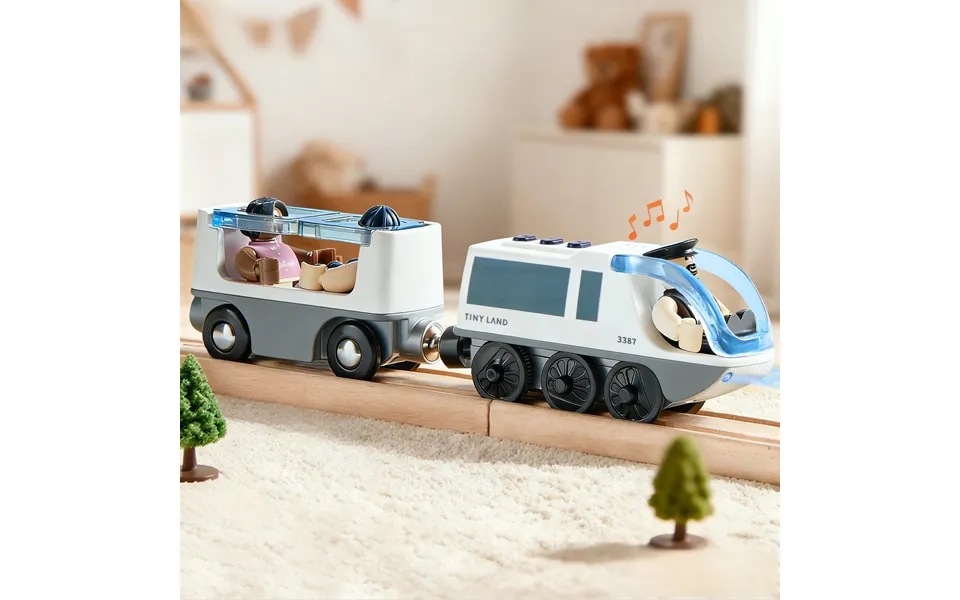 Tiny Land Dual-color Electric Toy Train - White