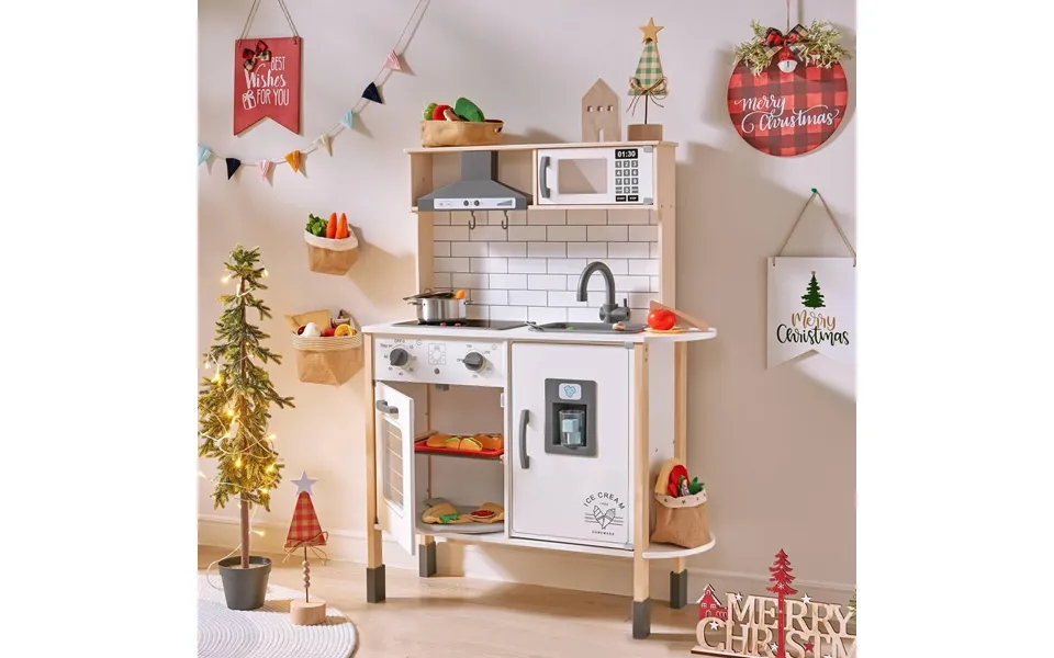 Tiny Land Interactive Play Kitchen With Sounds & Cookware