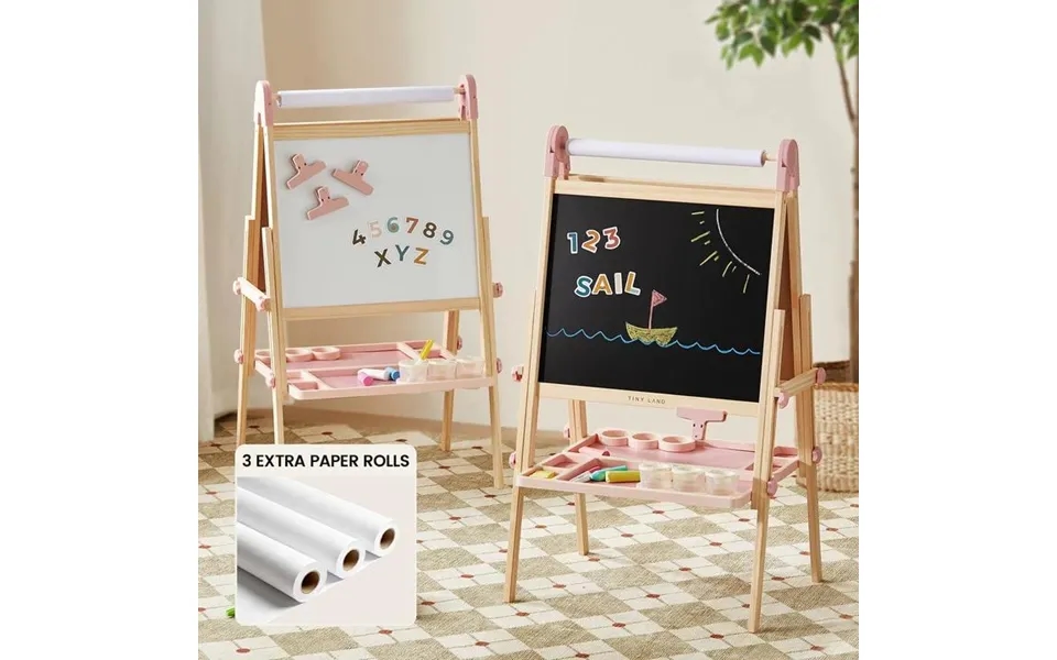 Tiny Land Pink Magnitales Easel & Paper Roll Set