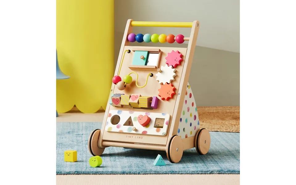Tiny Land Premium Natural Wooden Activity Walker