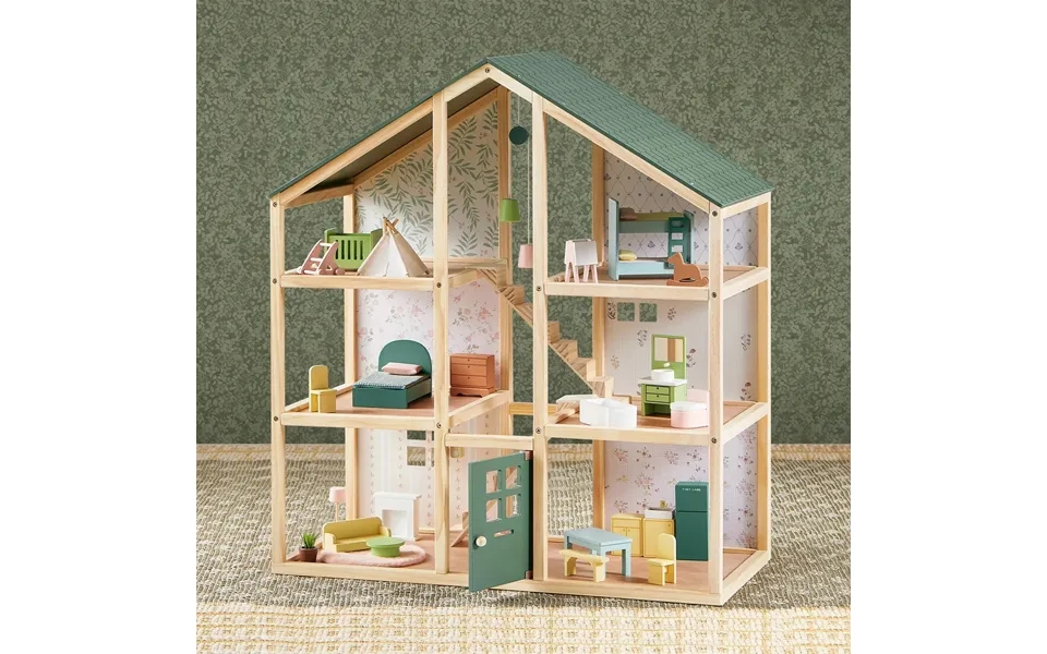 Tiny Land Sweetwood Evergreen Dollhouse Without Dolls