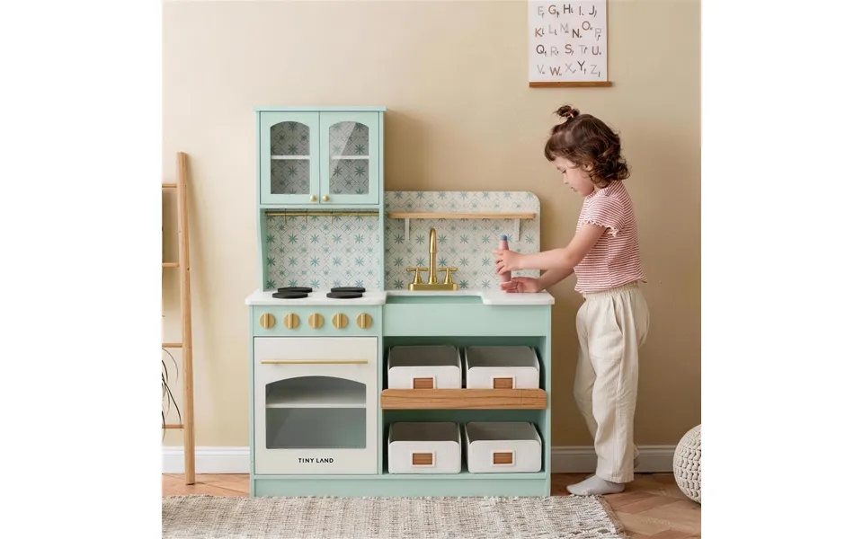 Tiny Land Wooden Play Kitchen With Storage