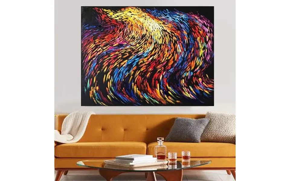 Abstract Nine Tails Painting Fox Tail Painting Abstract Painting Nine Tail Fox