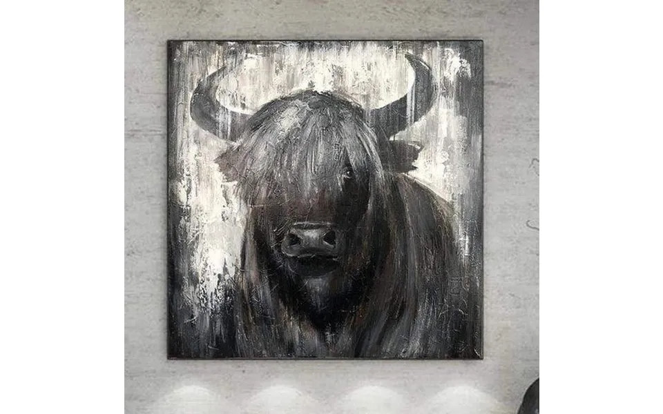 Large Abstract Bull Painting Animal Wall Art Bull