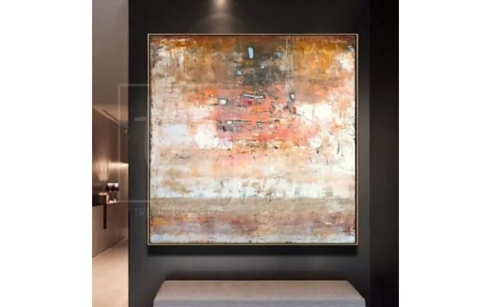 Large Abstract Painting On Canvas Brown Painting Orange Painting Autumn Mood