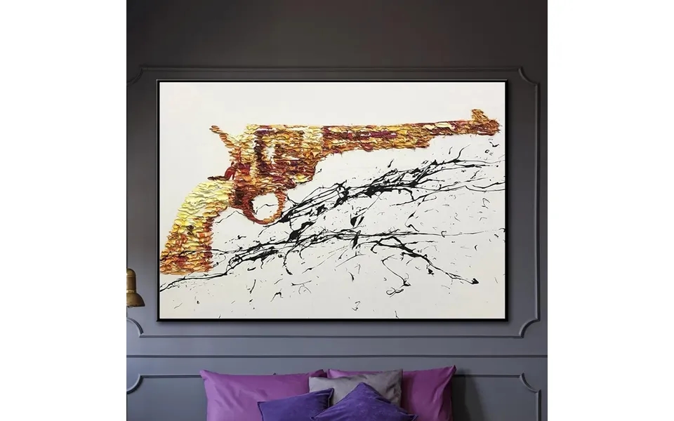 Revolver Abstract Artwork Large Pop Art Painting Revolver Oil Painting Grandpa's Rarity