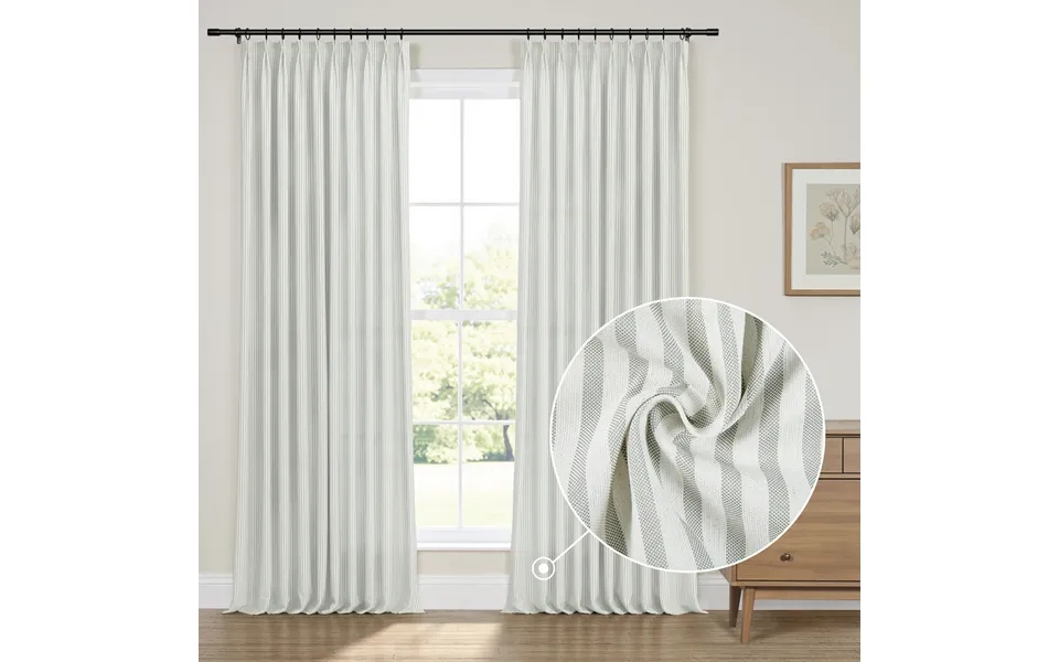 Britt Bengoechea Floral Print Linen Cotton Drapery Pleated - Thyme Bb-p2