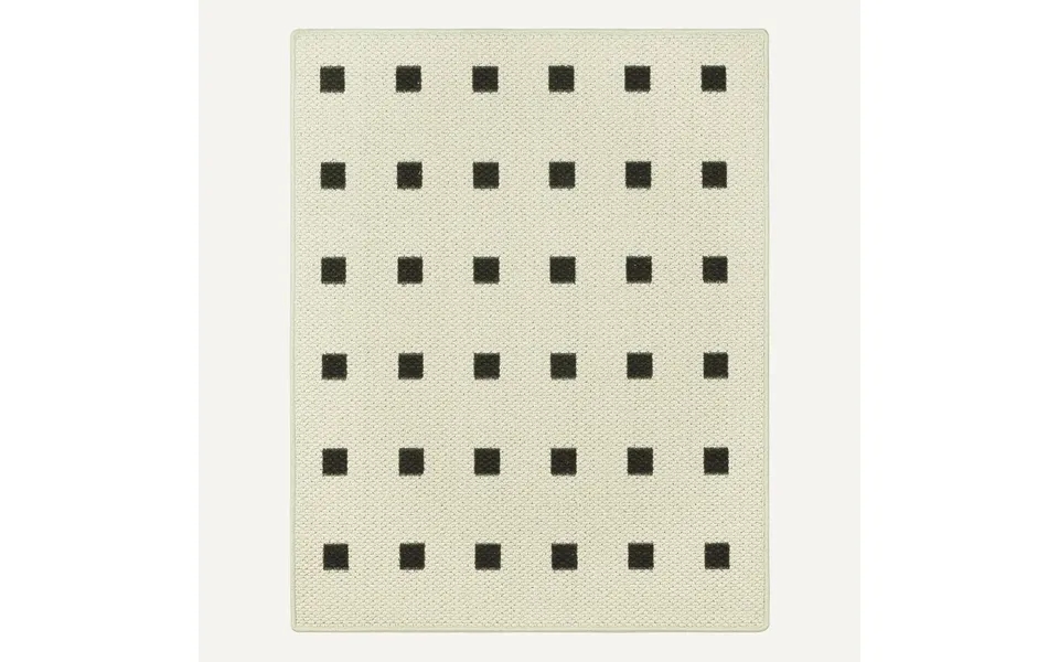 Della Natural Patterned Wool Rug - Black Square Da-01 8'x10'