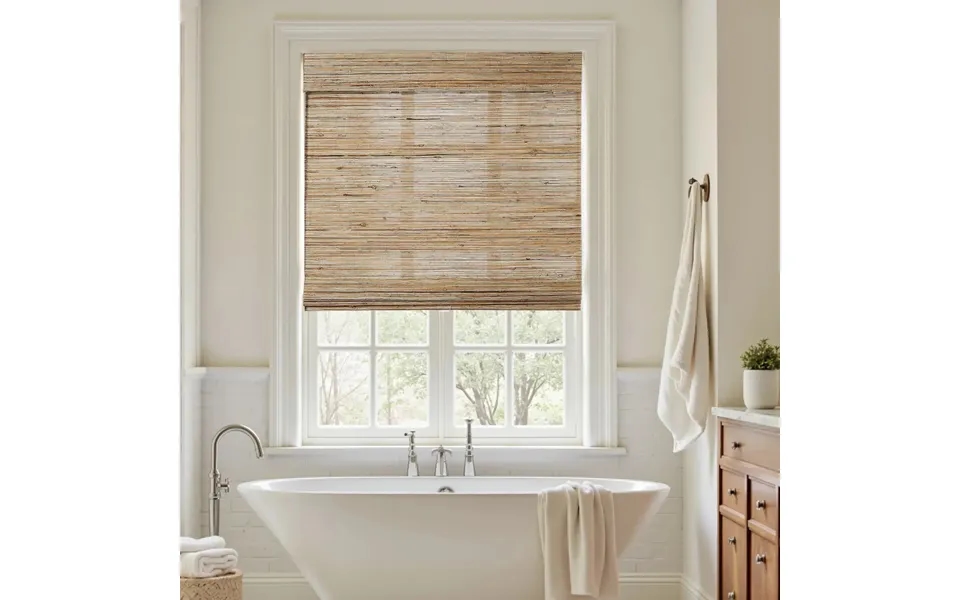 Lay Natural Ramie Bamboo Woven Shade - Honeynut