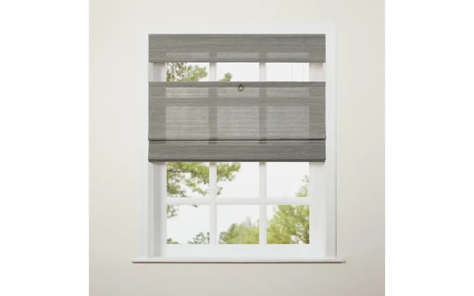 Lay Top Down Bottom Up Woven Wood Shade Cordless - Windswept Ln23
