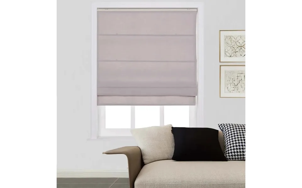 Liz Linen Window Roman Shades Loop Cord Lift - Parchment 1908-20