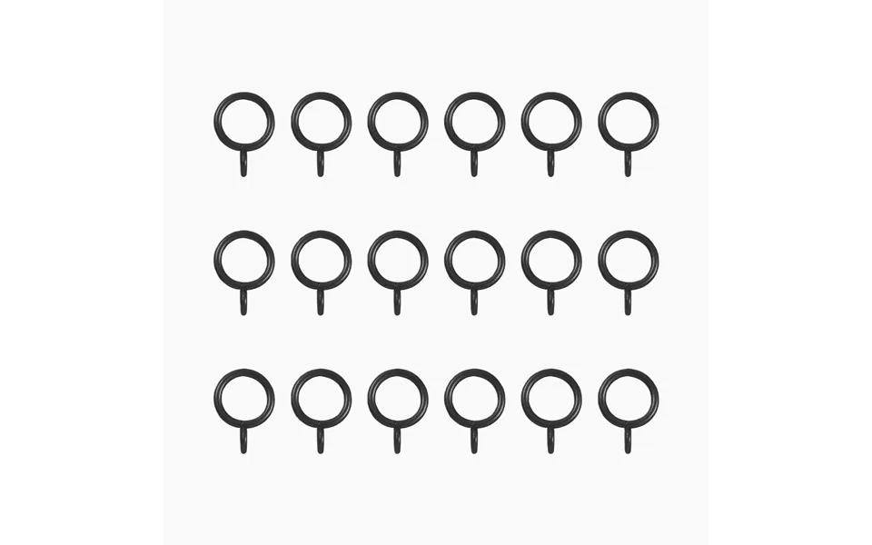 Milo Cafe Curtain Eyelet Rings Pack Of 18 - Black 3 4 Inch