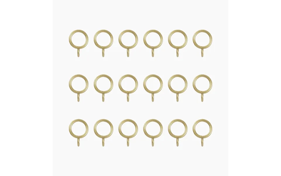 Milo Cafe Curtain Eyelet Rings Pack Of 18 - Warm Gold 3 4 Inch