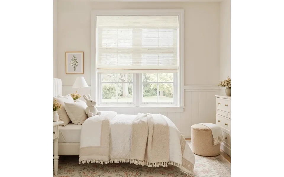 Rae Natural Ramie Jute Woven Wood Shades - Series D