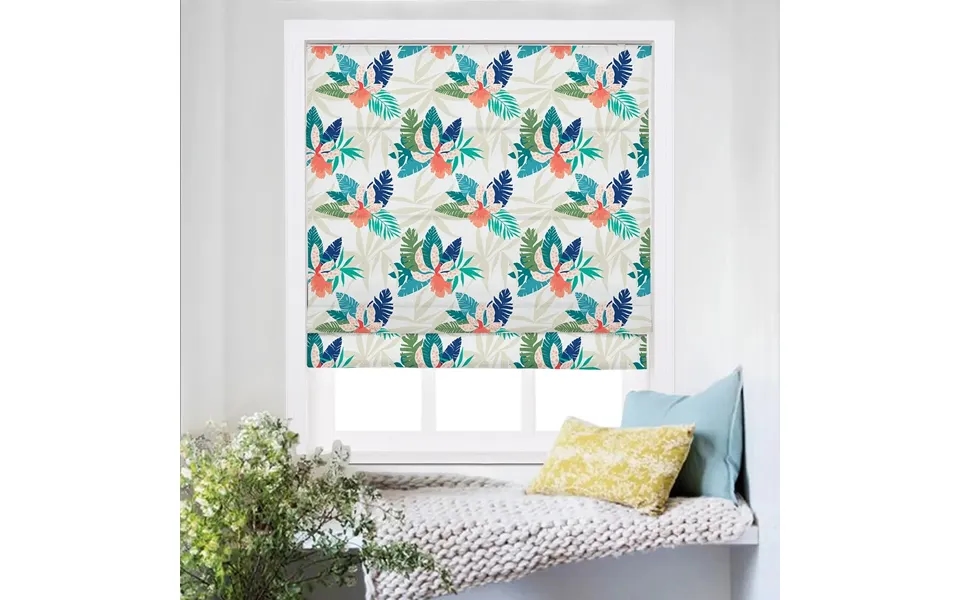 Roman Shade Cordless Linen Printed - Cs 4208