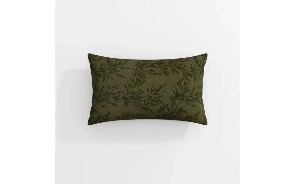 Sara Le Print Linen Pillow Cover - Brown Olive Sl-a10 12x20 Inches