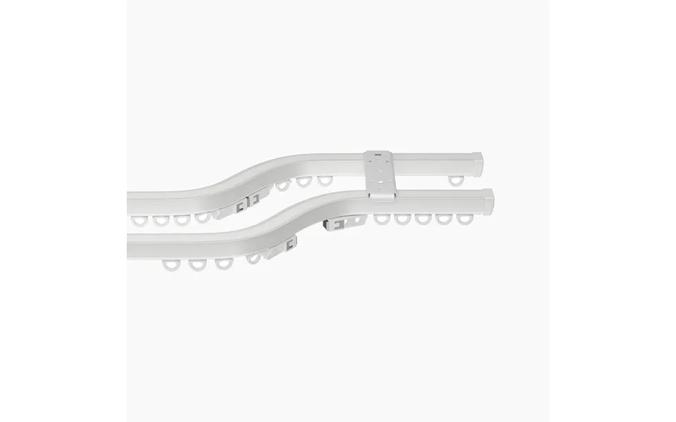Velin Bendable Double Ceiling Curtain Track - White