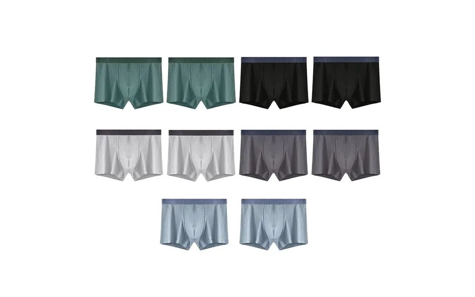 10 Pcs Lot Plus Size Stripe Cotton Boxers Briefs L-4xl Sexy Shorts Character Panties Men Underwear Underpants