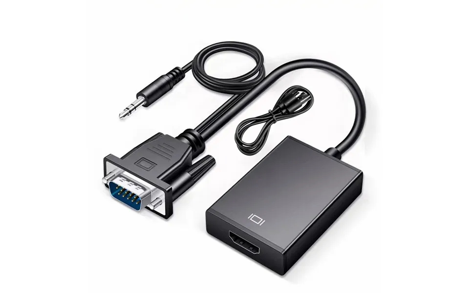 1080p Full Hd Vga To Hdmi-compatible Converter Adapter Cable With Audio Output Vga Hd Adapter For Pc Laptop To Hdtv Proj