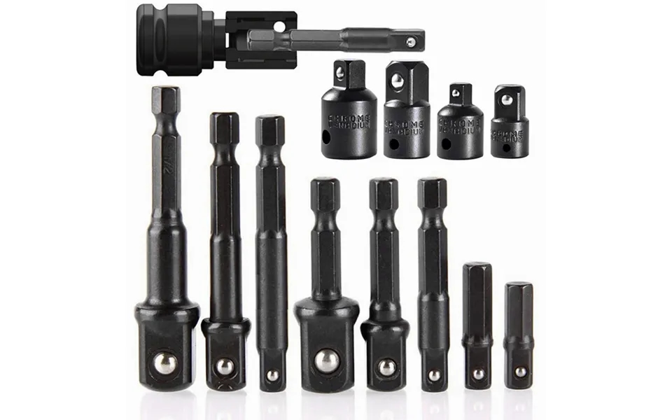 12pcs Impact Socket Adapter And Reducer Set Extension Set Socket Drill Adapter Turns Power Drill Into High Speed Nut Dri