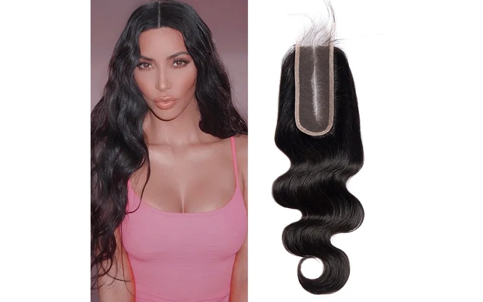 1pc Body Wave Kim 2x6 Closure,brazilian Human Hair Straight Wave Transparent Closure
