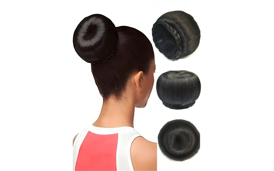 1pc Elastic Blonde Bun Chignon Synthetic Donut Roller Hairpieces Heat Resistant Hair