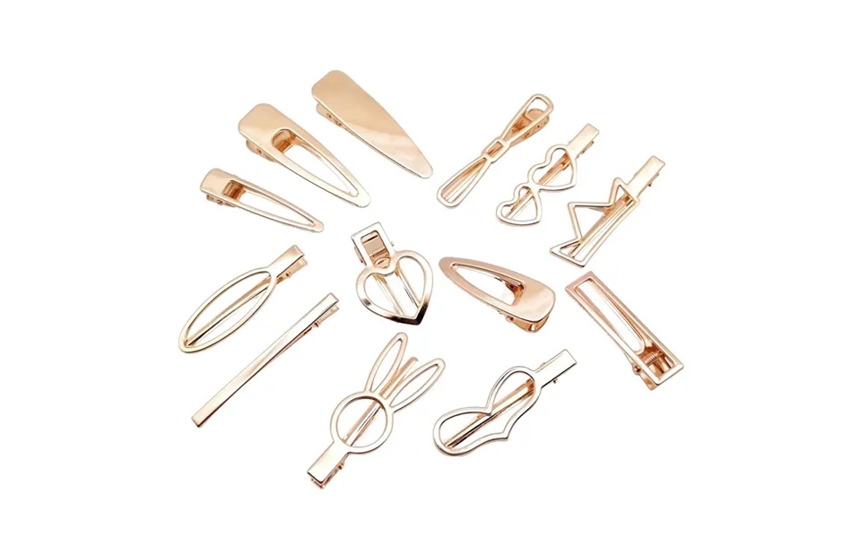 1pc Styles Random Ins Hairpin Metal Hollow Duckbill Clip Square Clip Pearl Hairclip Diy Hair Accessories