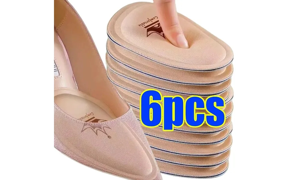 2 6pcs Non-lip Crown Forefoot Pad Women Cuhion Pain Relief Care Pad High Heel Half-ize Inert Shoe Sole Foot