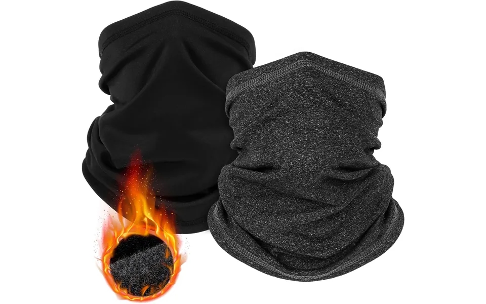 2 Pack Winter Neck Gaiter Warmer For Men&women,windproof Face Cover Fleece Face Mask Scarf For Cold Weather Sport