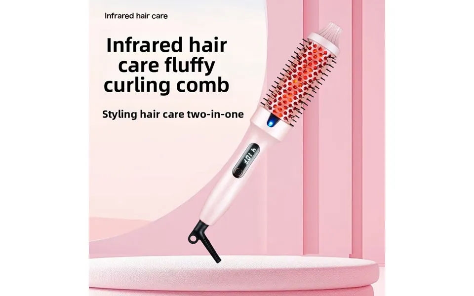 2-in-1 Hair Straightener & Curling Brush - Portable Styling Tool For Short To Medium Hair Quick Heat-up Tangle-free Desi