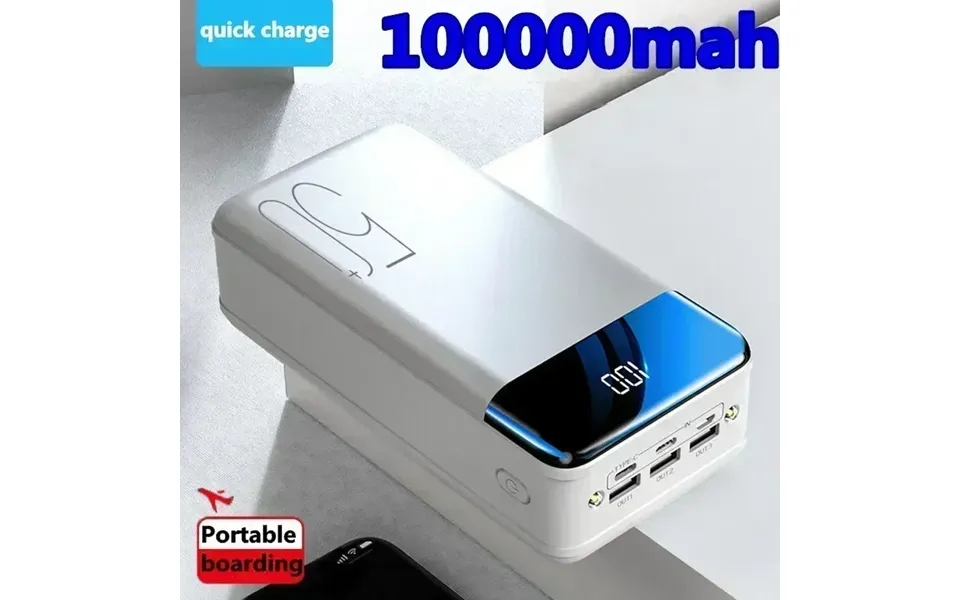 200000mah Power Bank Portable Fast Charging Powerbank 3 Usb Poverbank External Battery Charger For Mobile Phones