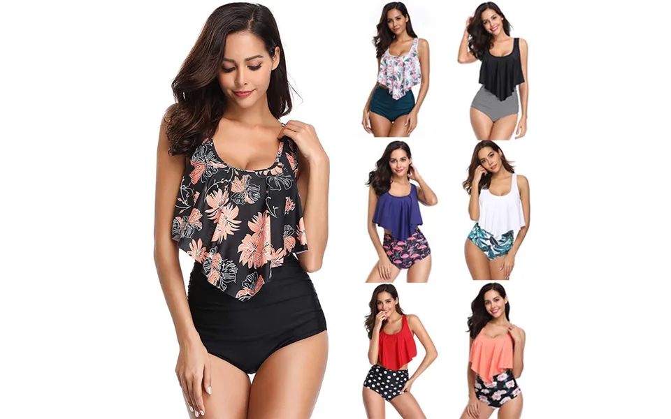 2022 New Women's Bikini Bikini Split Conservative High Waist Swimwear