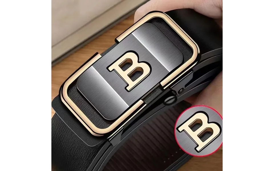 2023 New Hot Selling Pepper Belt For Men With Toothless Inner Wear Automatic Buckle Cowhide Belt For Advanced Simple Ver