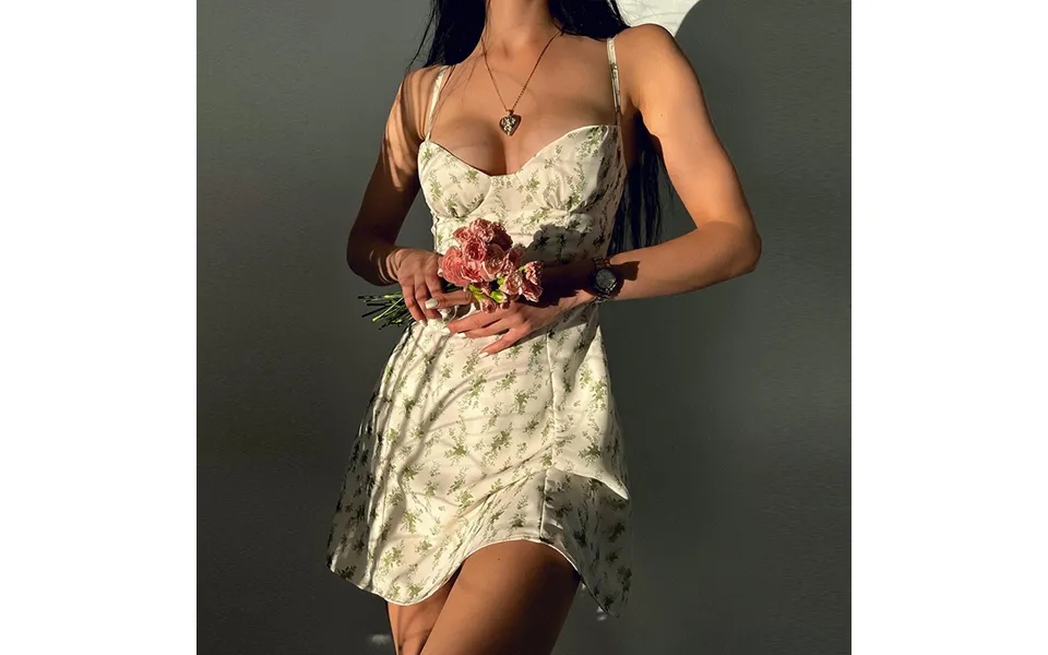 2023 Summer Hot New Little Flower Short Skirt Sling Dress Women's Wear