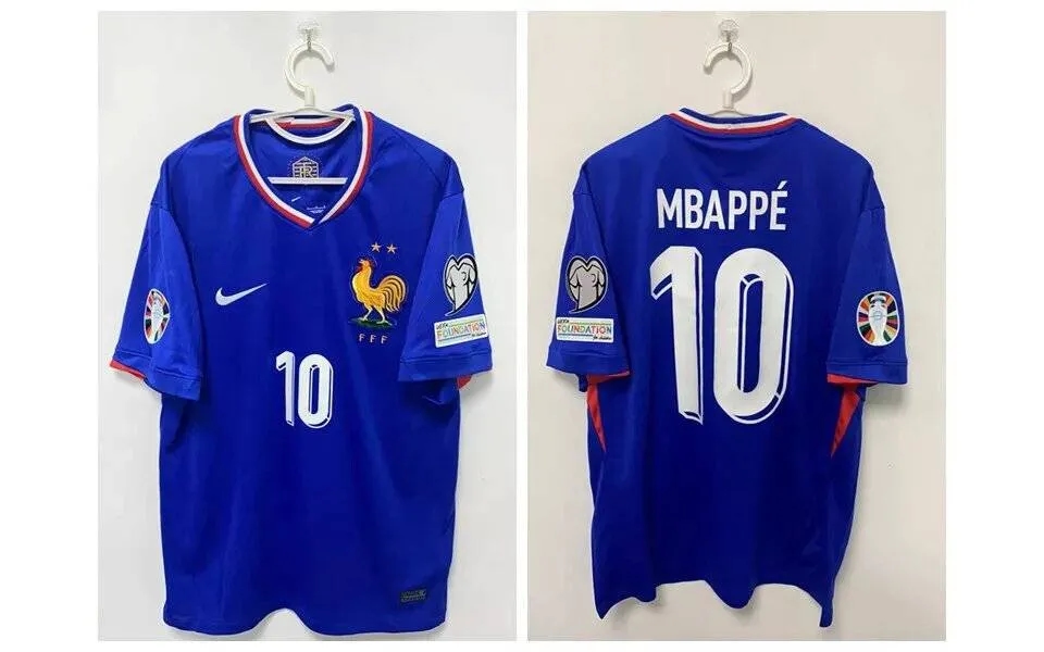 2024 Kylian Mbappe France National Team European Cup Home Premium Jersey