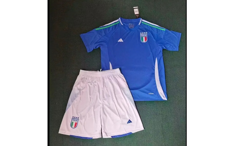 2024 New Adult Italy National Team Home Football Jersey T-shirt Shorts Set - All Size