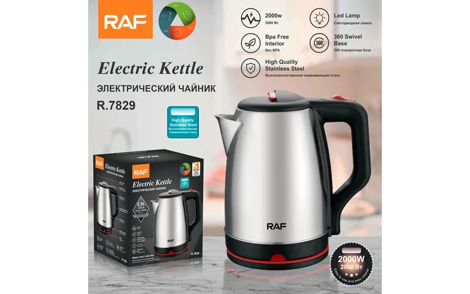 2.0l High-speed Electric Kettle 2000w Turbo Boiling - Stainless Steel & Abs Construction