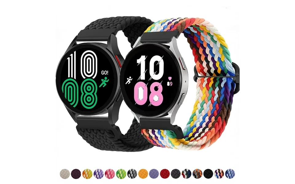 20mm Braided Solo Loop Strap For Samsung Galaxy Watch 5 4 44mm 40mmnylon Elastic Bracelet For Samsung Watch 5 Pro 45mm 4