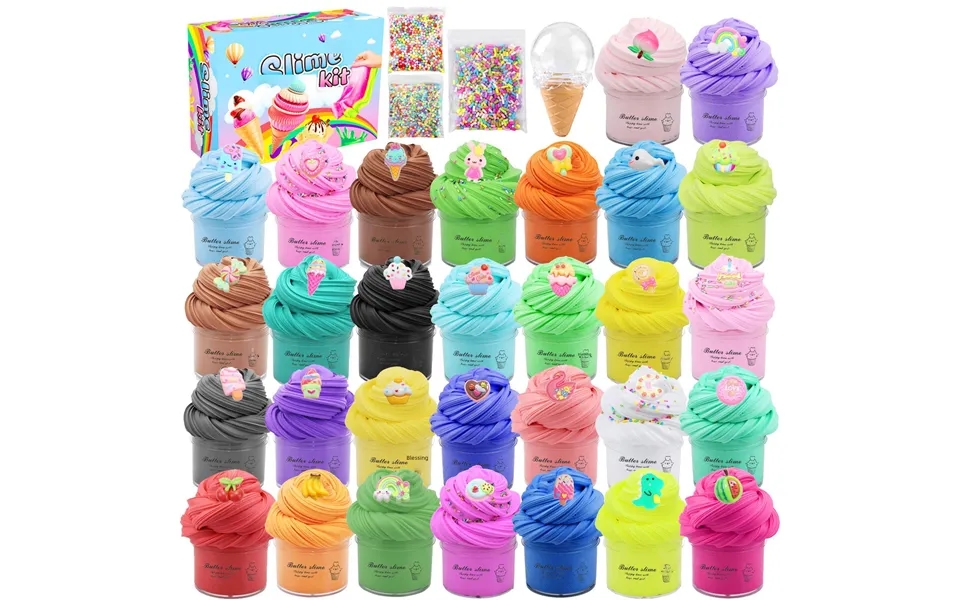 30pcs30ml Slime Butter Puree Cotton Puree Butter Slime Kit