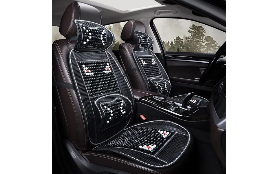 3pcs Car Cushion Summer Cool Mat Single Wooden Beads Summer Breathable Mat Ventilation Cool Four Seasons Universal Three