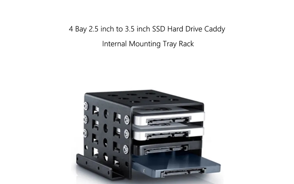 4 Bay 2.5 To 3.5 Inch Ssd Hard Drive Enclosure Case Chassis Internal Mounting Adapter Bracket For Pc Computer Tray Holde