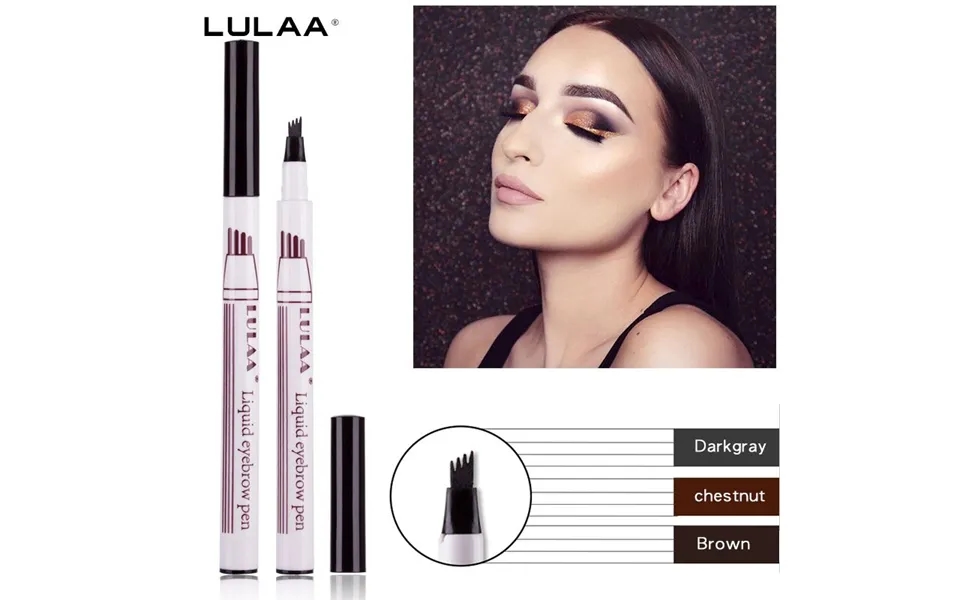 4 Point Eyebrow Pencil Waterproof Liquid Eyebrow Pen Makeup Long Lasting 4 Fork Tip Brow Pen Cosmetic Microblade Brow Pe