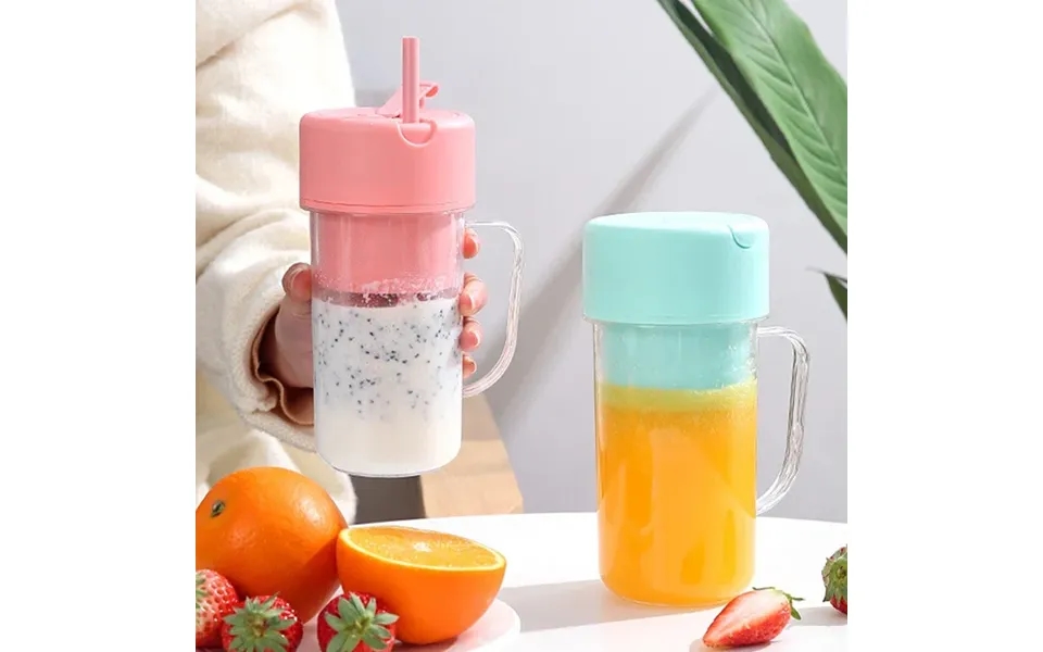 420ml Portable Juicer With Straw Usb Electric Stainless Steel Fruit Juicer Cup Extractor Blender Juice Maker Machine For