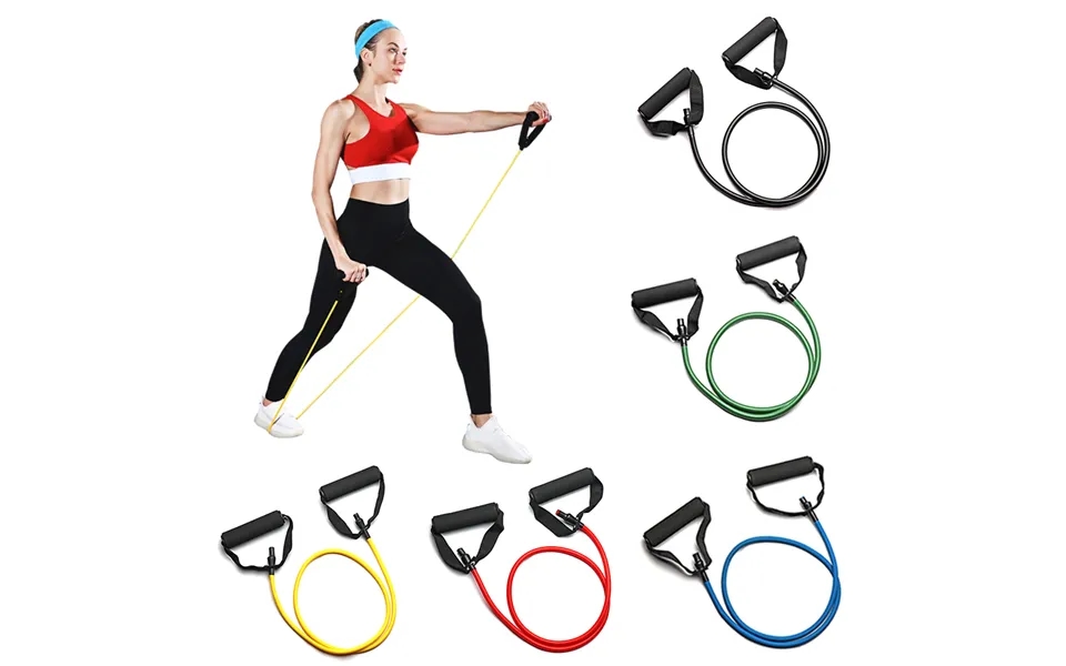 5 Levels Resistance Bands With Handles Training Exercise Tube Band Pull Rope Fitness Elastic Bands Workouts Strength Equ