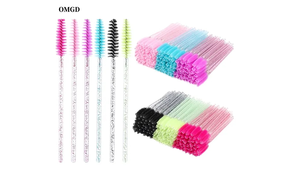 50 Pieces Of Eyelash Disposable Eye Black Stick Eyelash Brush Coil - Used To Extend Eyelash Eyebrows And Makeup