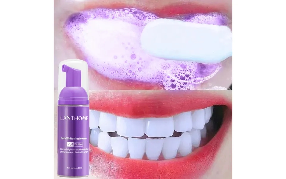 50ml Teeth Whitening Mousse Deep Cleaning Cigarette Stains Repair Bright Neutralizes Yellow Tones Dental Plaque Fresh Br