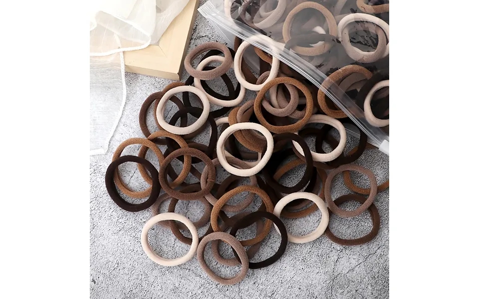 50pcs Handmade Woven Hair Elastics - Thick And Stretchy Rubber Bands For Ponytail Holder